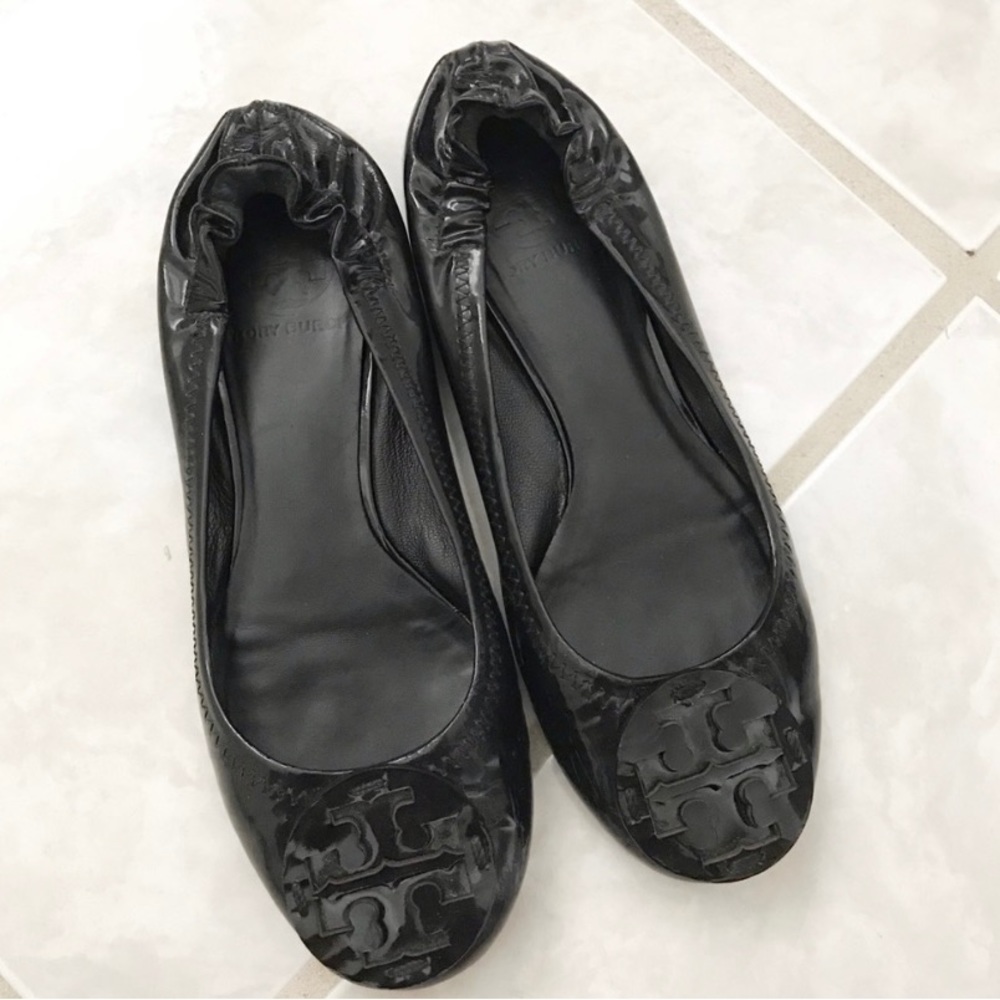 Tory Burch Patent Reva Flats